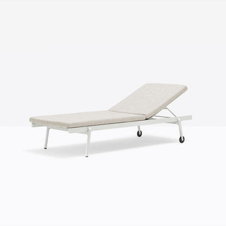 Pedrali Rail/2 sun lounger with cushion and rear castors Buy on Shopdecor PEDRALI collections