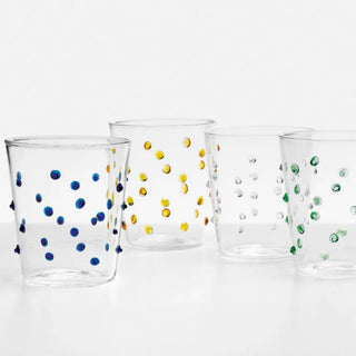 Zafferano Party Tumbler transparent glasses with polka dots Buy on Shopdecor ZAFFERANO collections