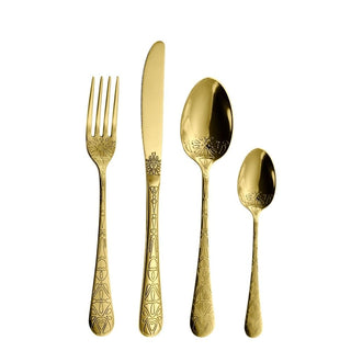 ab+ by Abert Etnica set 16 pcs cutlery pvd gold #variant# | Acquista i prodotti di AB+ ora su ShopDecor