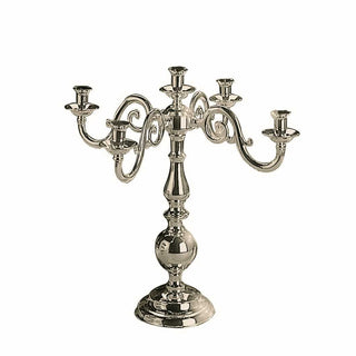 Broggi Ambasciata candlestick 5 lights silver plated nickel #variant# | Acquista i prodotti di BROGGI ora su ShopDecor