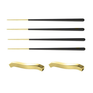 Broggi Kyoto Black Gold set 4 chopsticks #variant# | Acquista i prodotti di BROGGI ora su ShopDecor