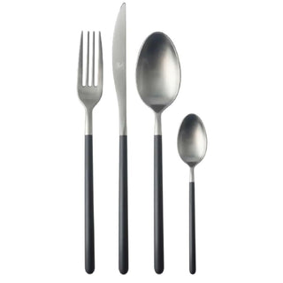 Broggi Kyoto Black set 24-piece cutlery set satin steel #variant# | Acquista i prodotti di BROGGI ora su ShopDecor