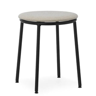 Normann Copenhagen Circa black steel stool with upholstery fabric seat h. 45 cm. Buy on Shopdecor NORMANN COPENHAGEN collections