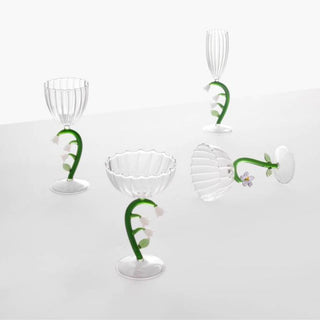 Ichendorf Botanica set 6 optical champagne bowls mix by Alessandra Baldereschi Buy on Shopdecor ICHENDORF collections