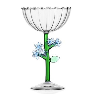 Ichendorf Botanica optical champagne bowl light blue flower by Alessandra Baldereschi Buy on Shopdecor ICHENDORF collections