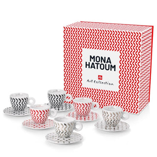 Illy Art Collection Mona Hatoum set 6 cappuccino cups Buy on Shopdecor ILLY collections