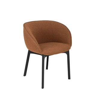 Kartell Charla armchair in Orsetto fabric with black structure Kartell Orsetto 4 Russet - Buy now on ShopDecor - Discover the best products by KARTELL design
