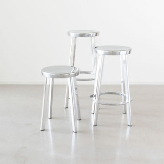Magis Déjà-vu low stool in polished aluminium h. 50 cm. Buy on Shopdecor MAGIS collections
