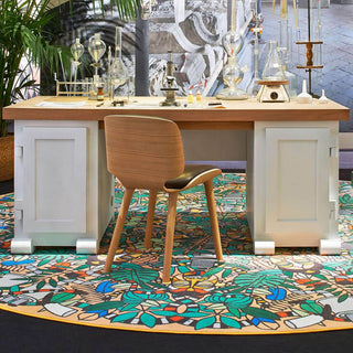 Moooi Paper Desk 140 with cabinet on the left wood and white paper Buy on Shopdecor MOOOI collections