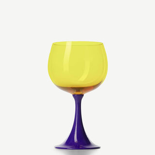 Nason Moretti Burlesque bourgogne red wine chalice blue and yellow Buy on Shopdecor NASON MORETTI collections