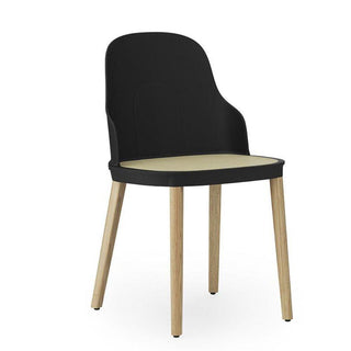Normann Copenhagen Allez polypropylene chair with molded wicker seat and oak legs Normann Copenhagen Allez Black - Buy now on ShopDecor - Discover the best products by NORMANN COPENHAGEN design