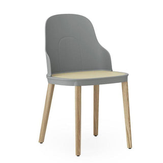Normann Copenhagen Allez polypropylene chair with molded wicker seat and oak legs Normann Copenhagen Allez Grey - Buy now on ShopDecor - Discover the best products by NORMANN COPENHAGEN design