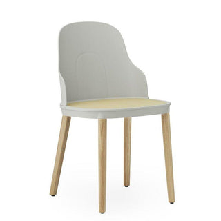 Normann Copenhagen Allez polypropylene chair with molded wicker seat and oak legs Normann Copenhagen Allez Warm grey - Buy now on ShopDecor - Discover the best products by NORMANN COPENHAGEN design