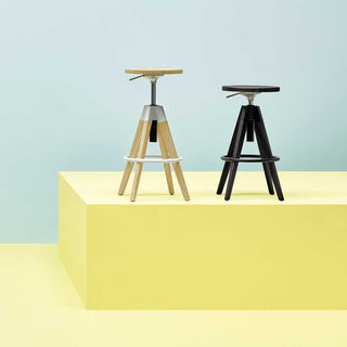 Pedrali Arki-Stool ARKW6 stool in ash wood with footrest Buy on Shopdecor PEDRALI collections