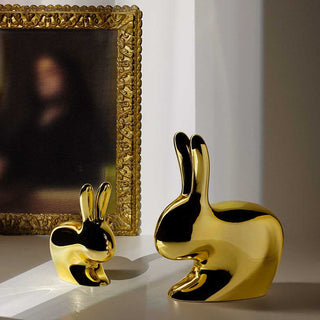 Qeeboo Rabbit Chair Metal Finish in the shape of a rabbit Buy on Shopdecor QEEBOO collections