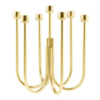 Sambonet Kyma candelabra 7 lights PVD glossy gold Buy on Shopdecor SAMBONET collections