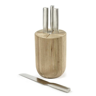 Serax Base set 4 knives with block in acacia wood Buy on Shopdecor SERAX collections