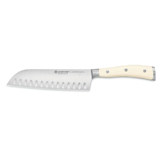 Wusthof Classic Ikon Crème santoku knife with hollow edge 17 cm. Buy on Shopdecor WÜSTHOF collections