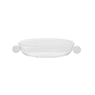 Zafferano Bilia glass small plate with white little ball handles Buy on Shopdecor ZAFFERANO collections